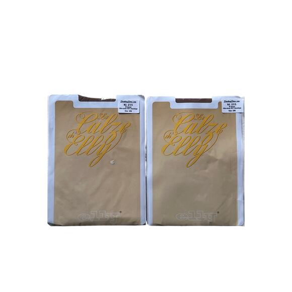 (2) Le Calze di Elly Ultra Sheer RHT Stockings Sz SM 20 Denier KL 215 New Italy - Picture 1 of 2